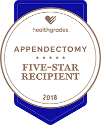 HealthGrades Appendectory 5-star recipient 2018